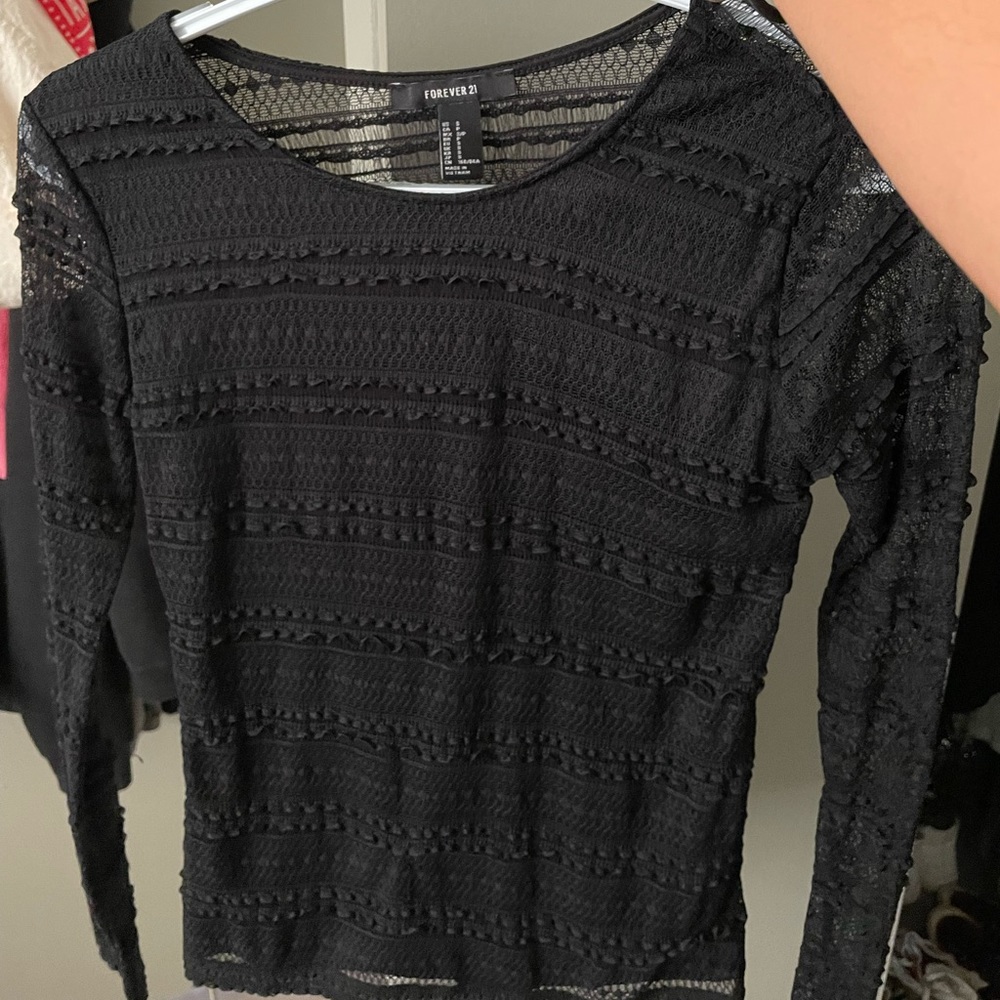 Forever 21 long crotchet shirt